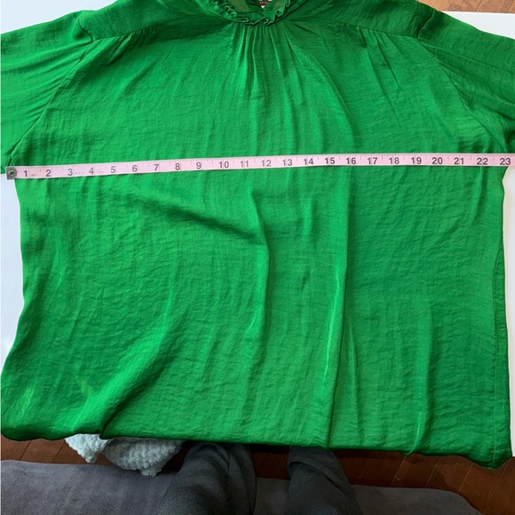 Zara Frill High Neck Long Sleeve
Green Blouse Size Medium Holiday Parties - Picture 9 of 10